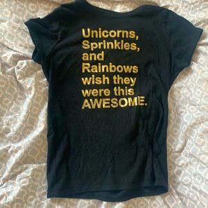 A black upbeat quote shirt